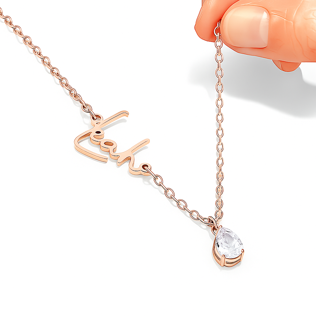 Gepersonaliseerde Naam & Geboortesteen Ketting