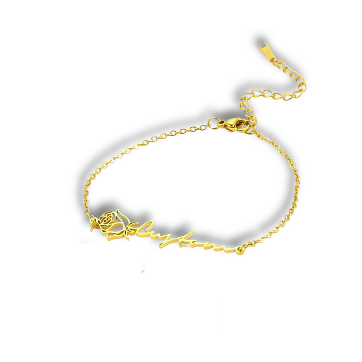 Bracciale Nome & Fiore di Nascita