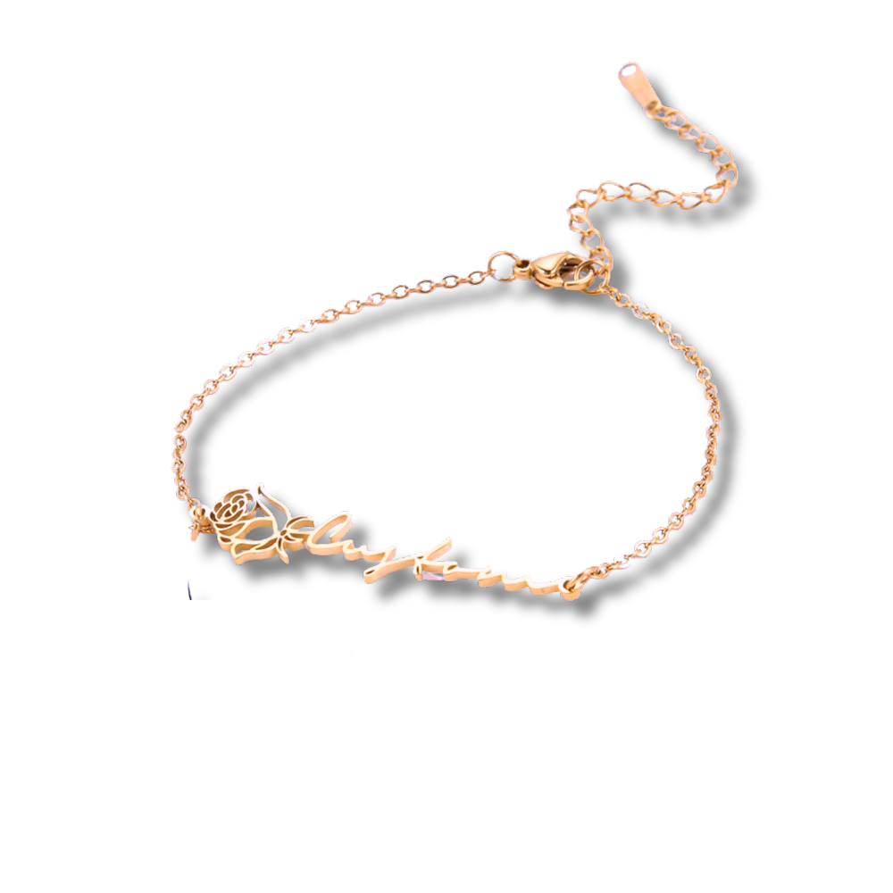 Bracciale Nome & Fiore di Nascita