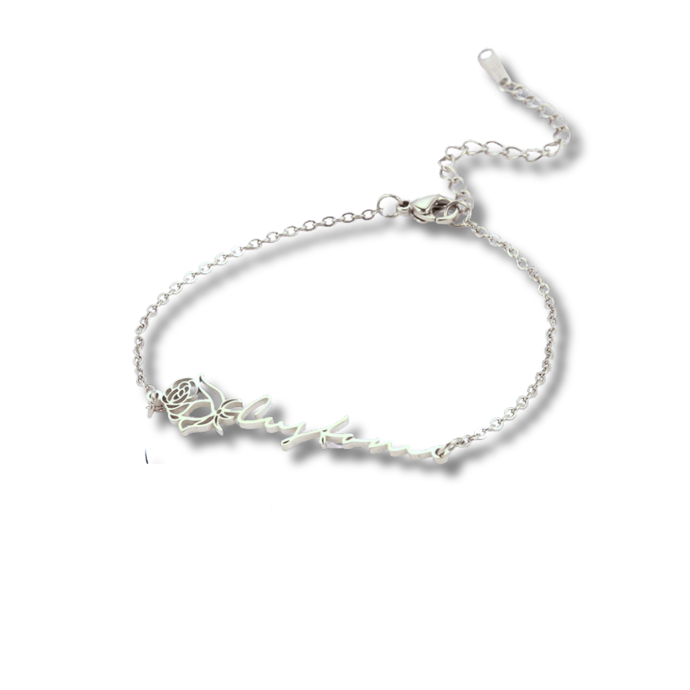 Bracciale Nome & Fiore di Nascita