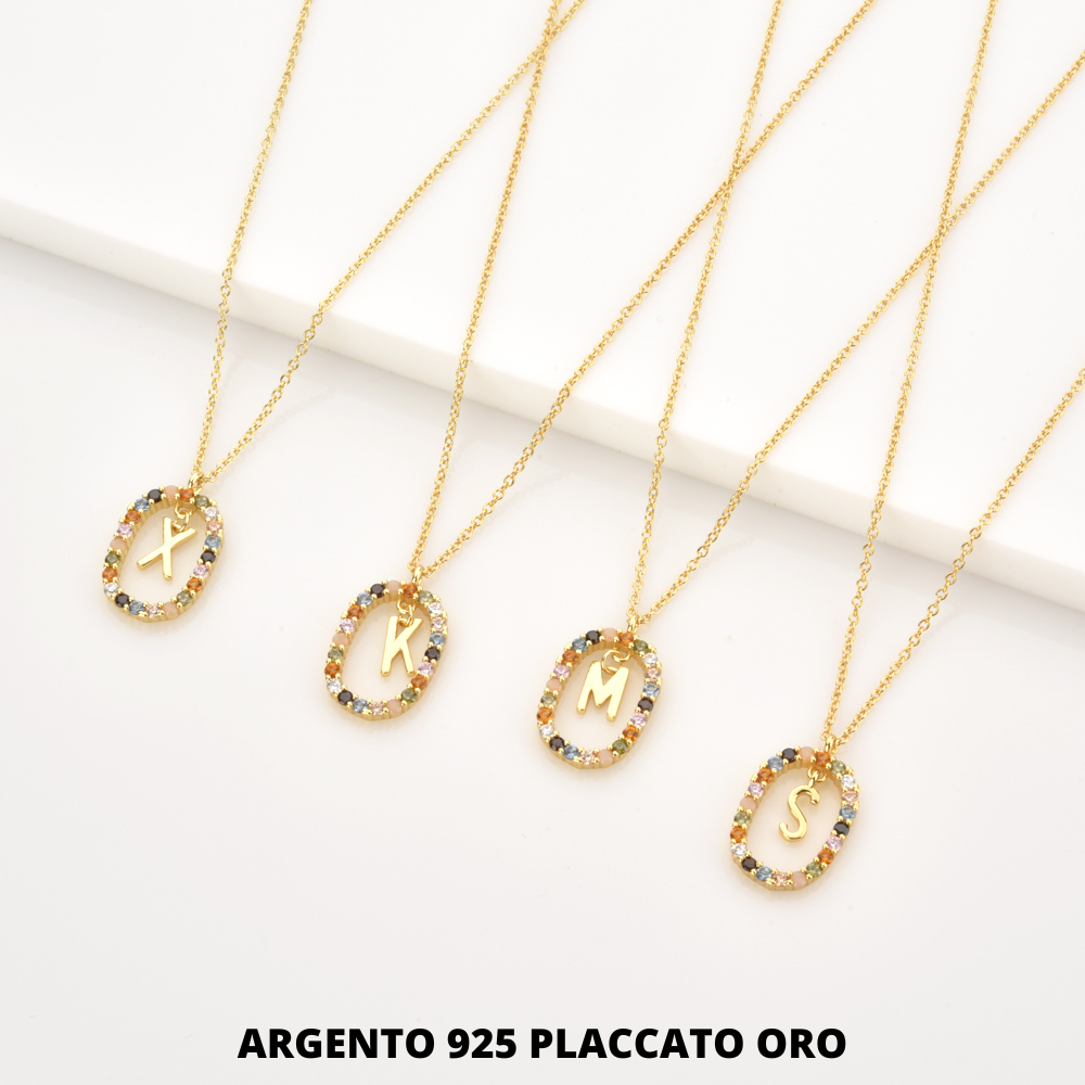 Collana Lettera Moissanite (S925)