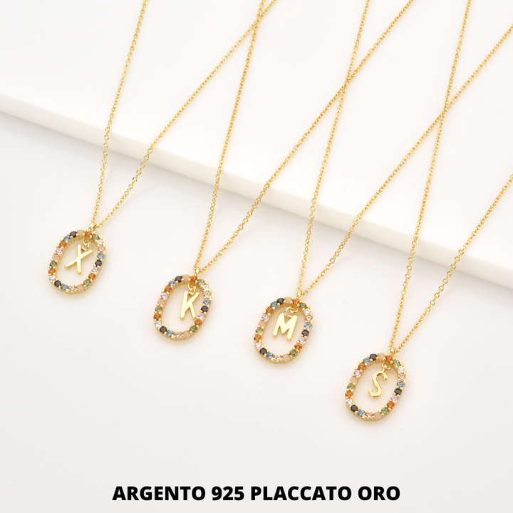 Collana Lettera Moissanite (S925)