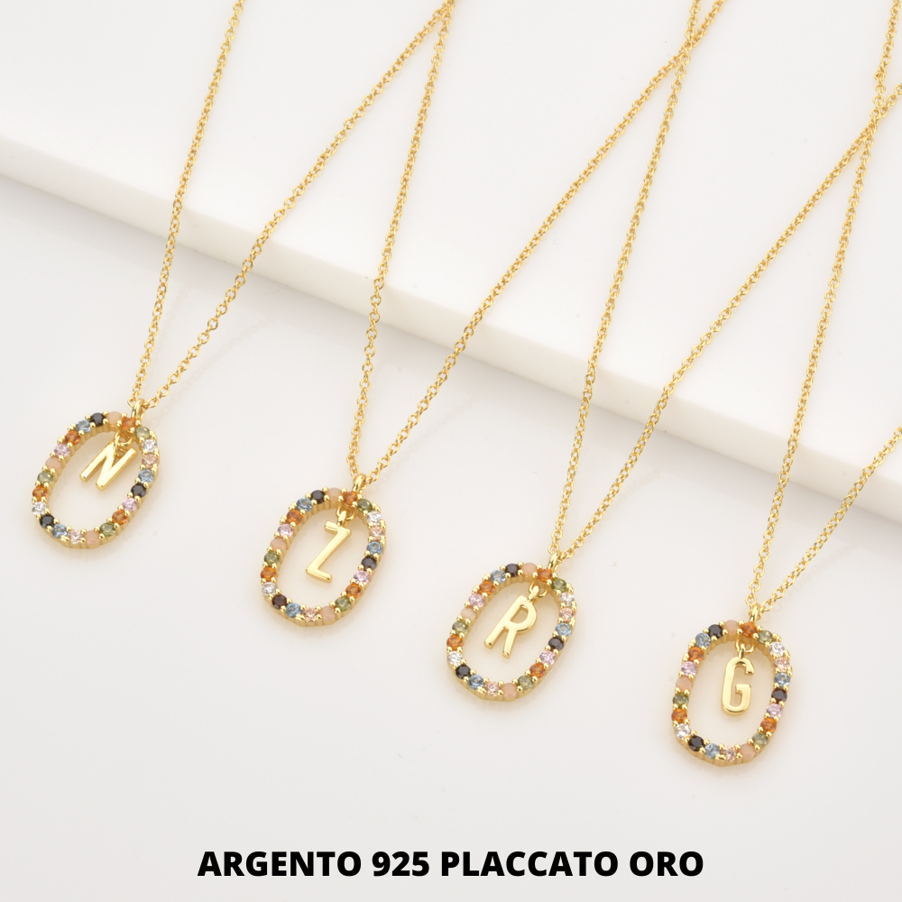 Collana Lettera Moissanite (S925)