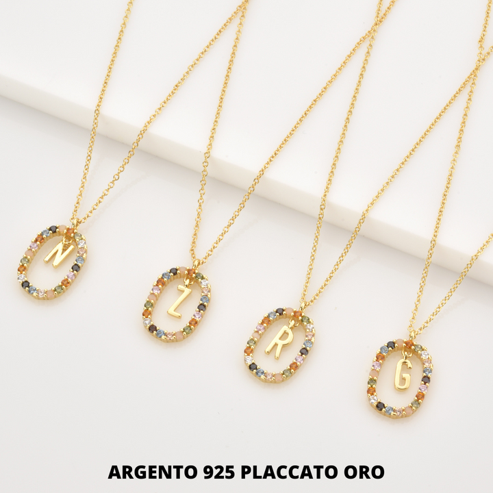 Collana Lettera Moissanite (S925)