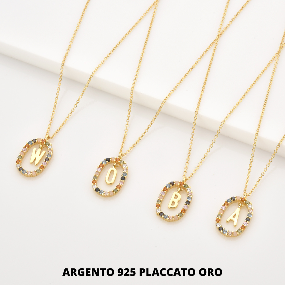 Collana Lettera Moissanite (S925)