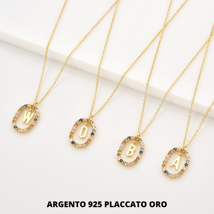 Collana Lettera Moissanite (S925)