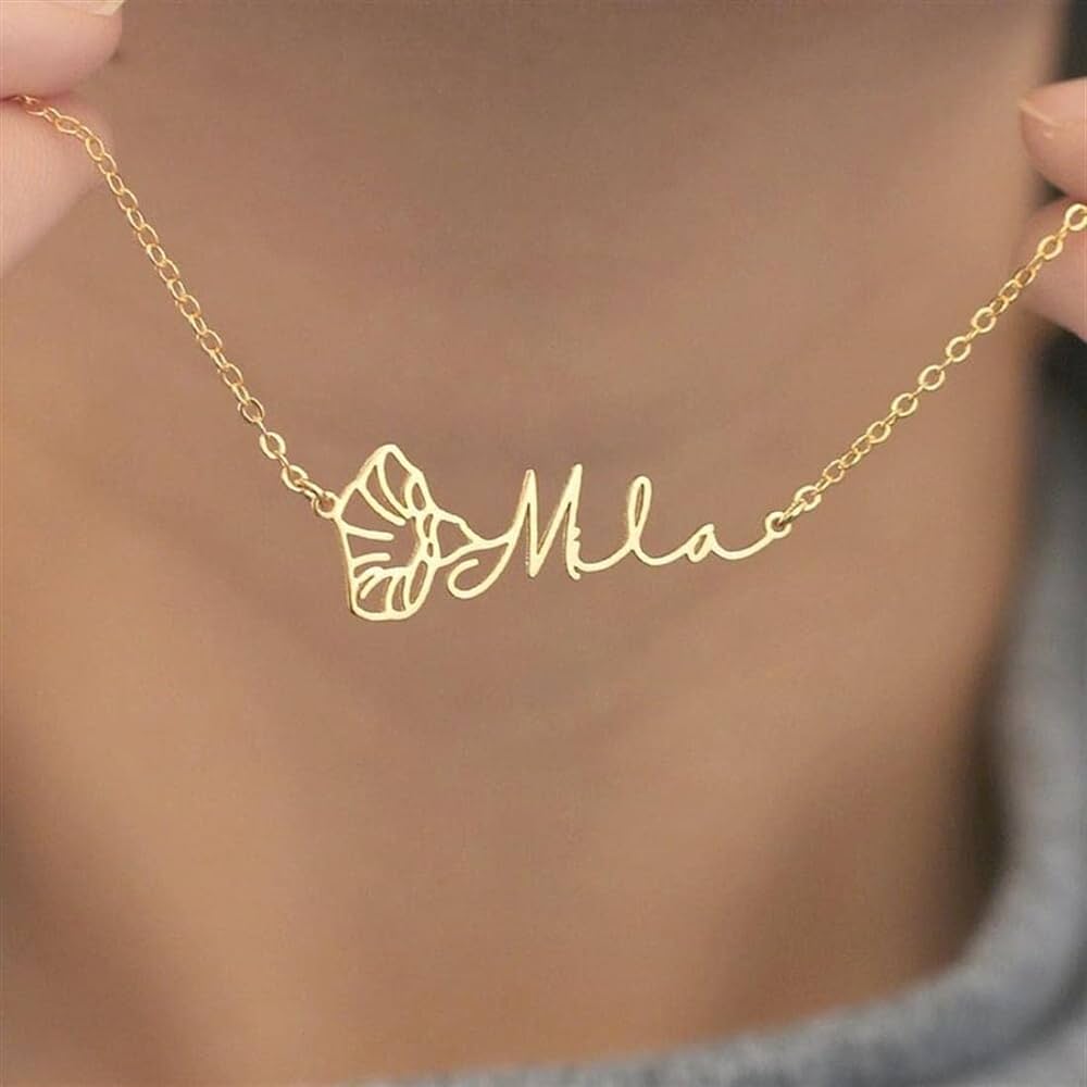 Collana Personalizzata Con Nome - Ciondolo In Acciaio Inox A Targhetta - Scegli Il Nome!