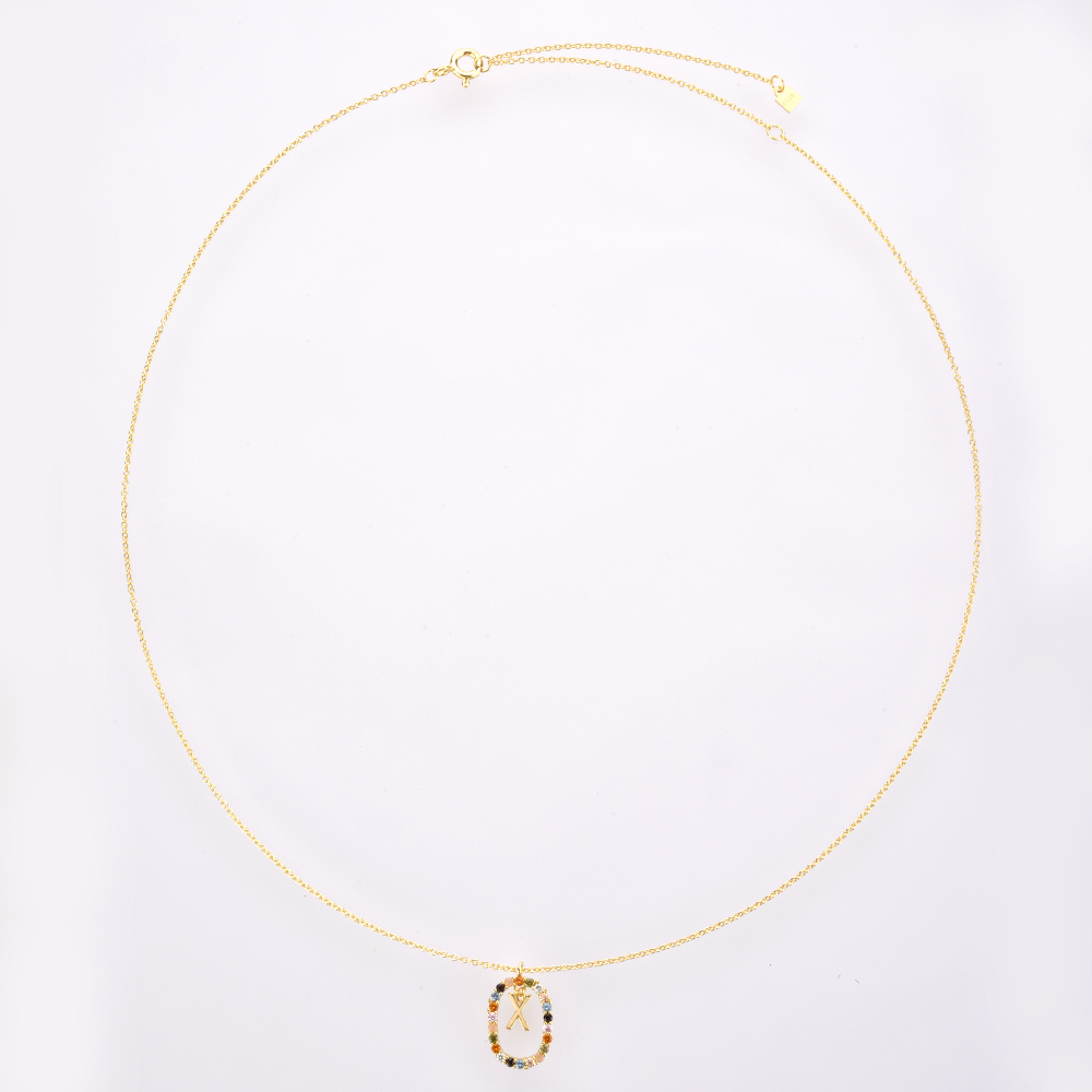 Collana Lettera Moissanite (S925)