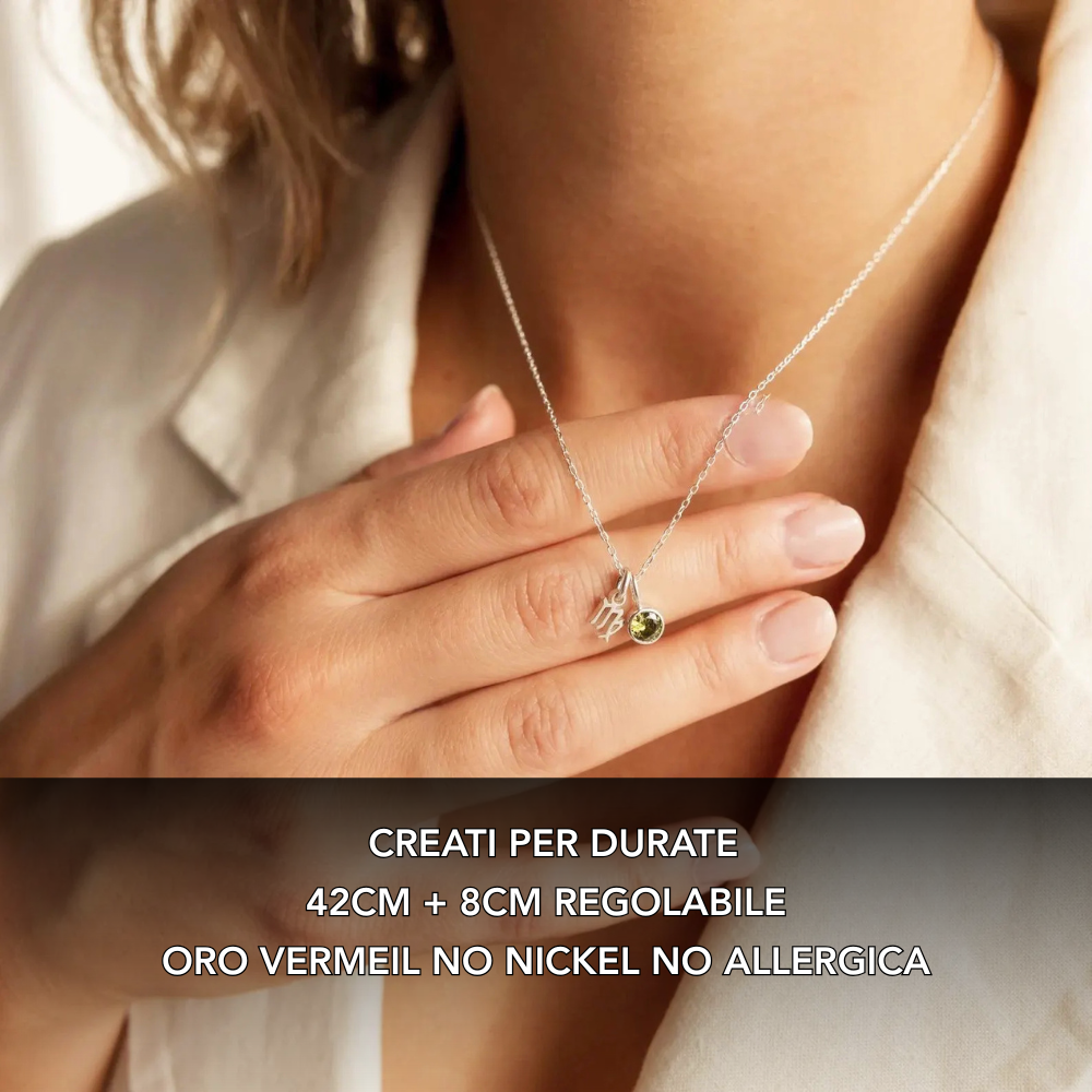 Gepersonaliseerde Naam & Geboortesteen Ketting