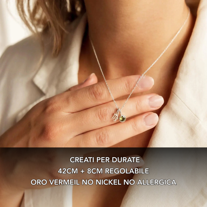 Gepersonaliseerde Naam & Geboortesteen Ketting