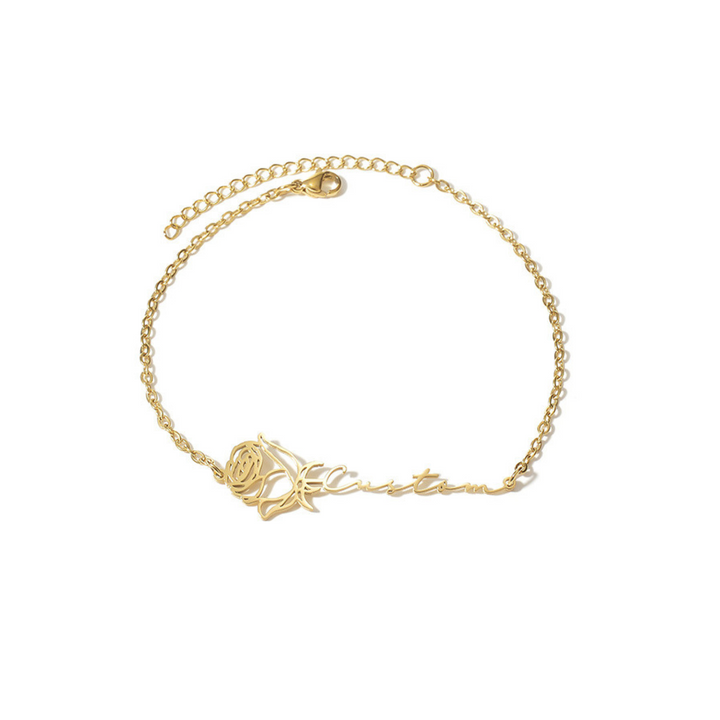 Bracciale Nome & Fiore di Nascita