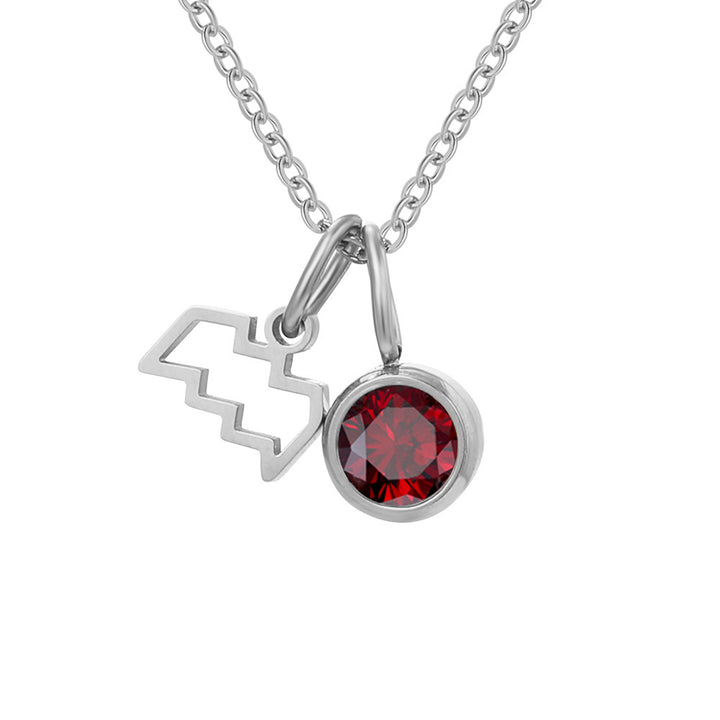 Collana Personalizzata con Zodiaco e Pietra di Nascita