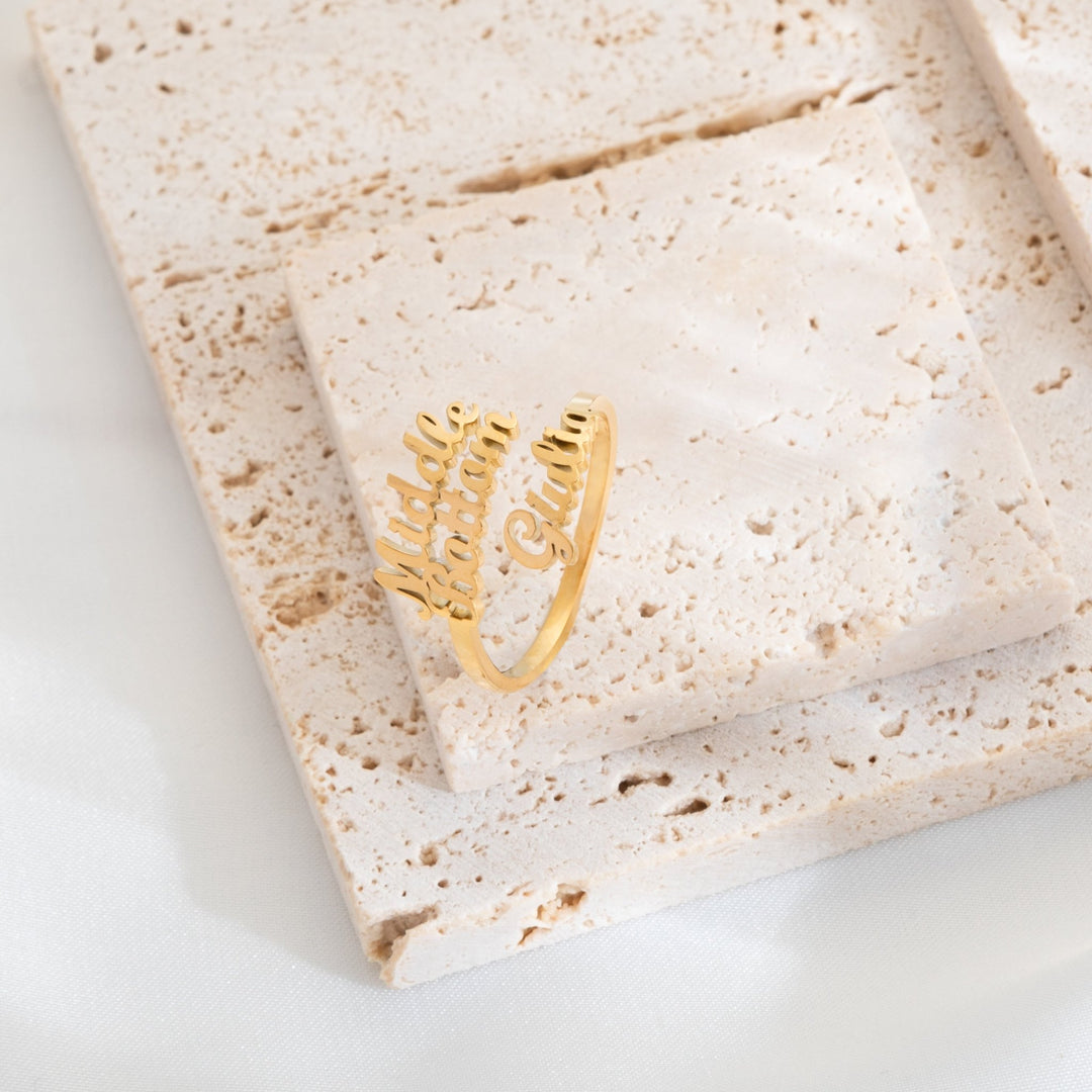 3 - Names Custom Ring - ALMAGIOIELLI