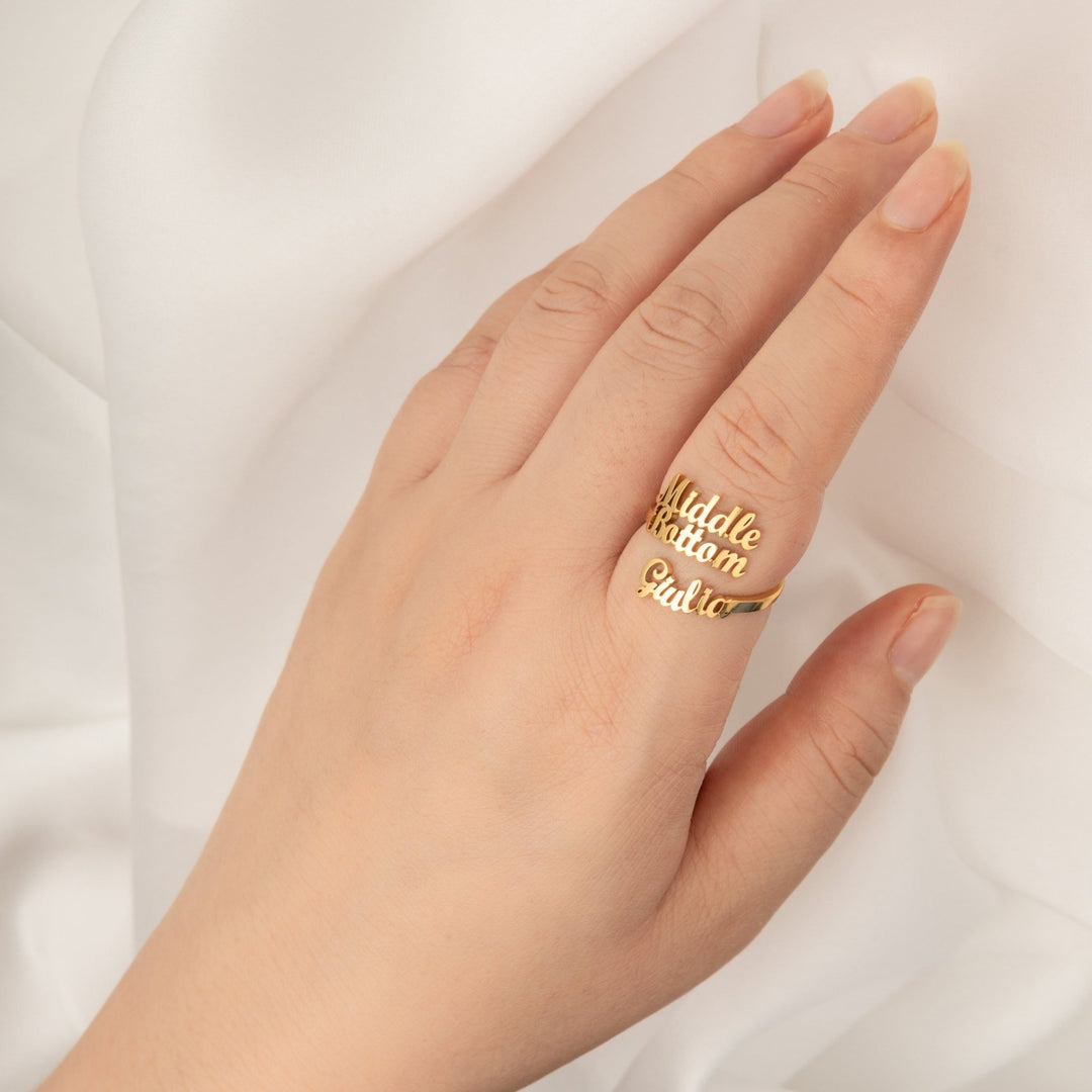 3 - Names Custom Ring - ALMAGIOIELLI