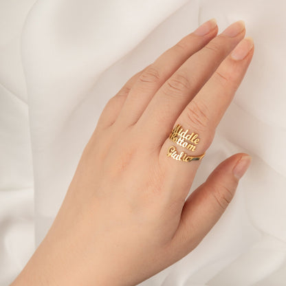 3 - Names Custom Ring - ALMAGIOIELLI
