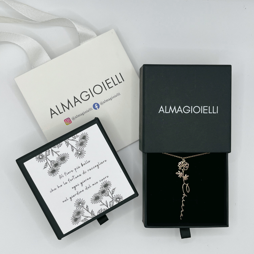 Bracciale personalizzato con nome su ciondolo in argento - Mi Racconto  Gioielli