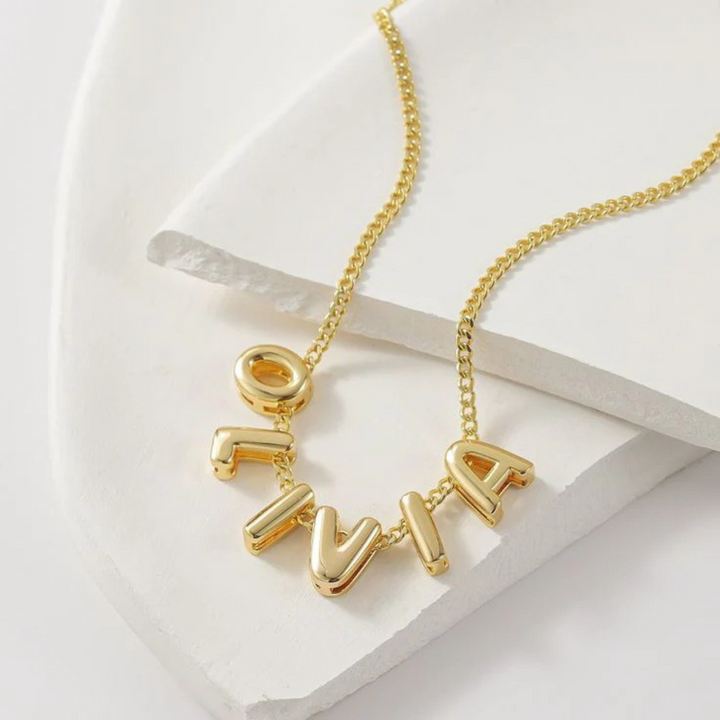 Bubble Letters Necklace