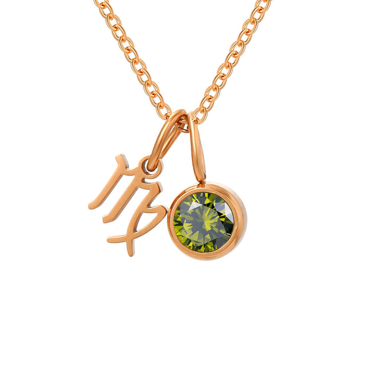Collana Personalizzata con Zodiaco e Pietra di Nascita