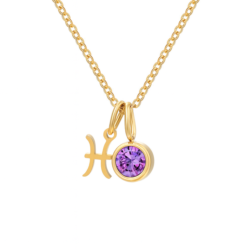 Collana Personalizzata con Zodiaco e Pietra di Nascita