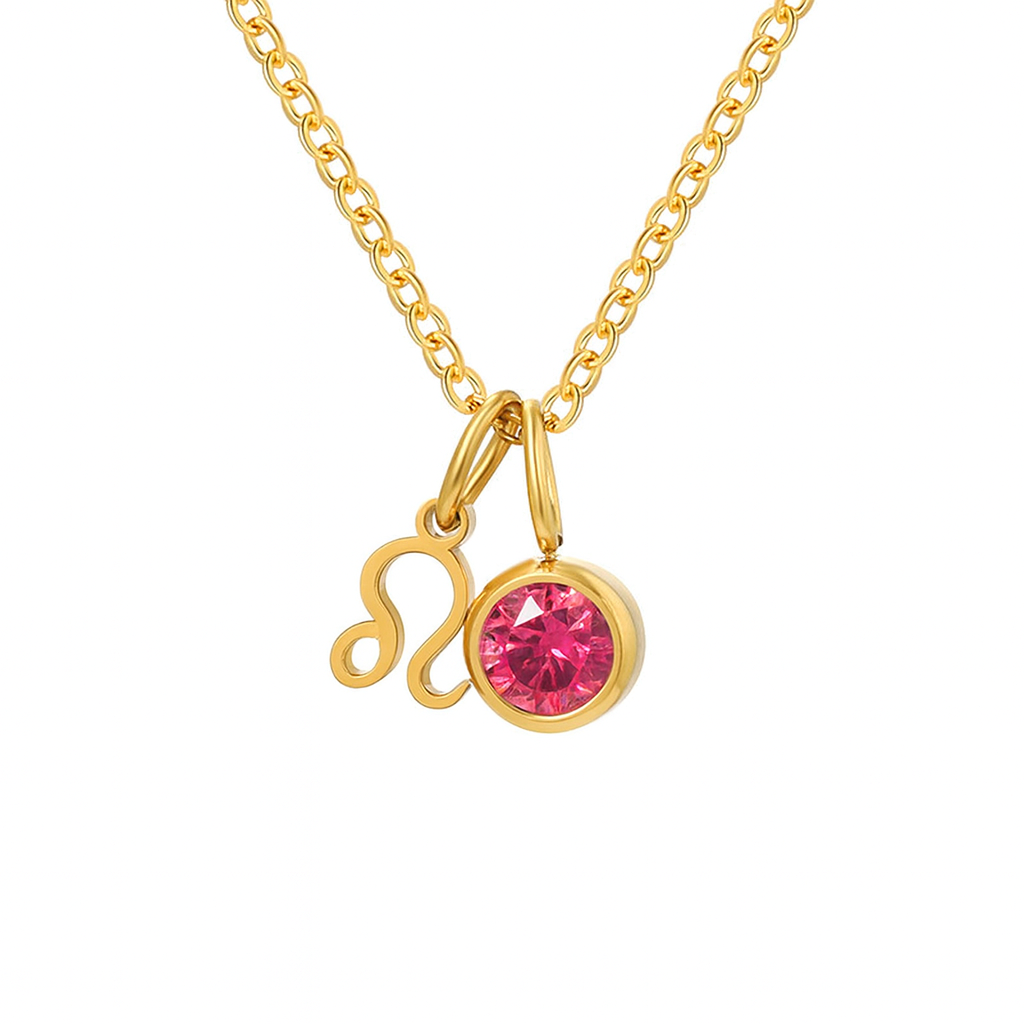 Collana Personalizzata con Zodiaco e Pietra di Nascita