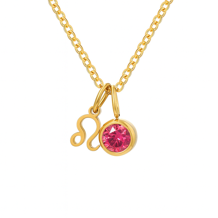 Collana Personalizzata con Zodiaco e Pietra di Nascita