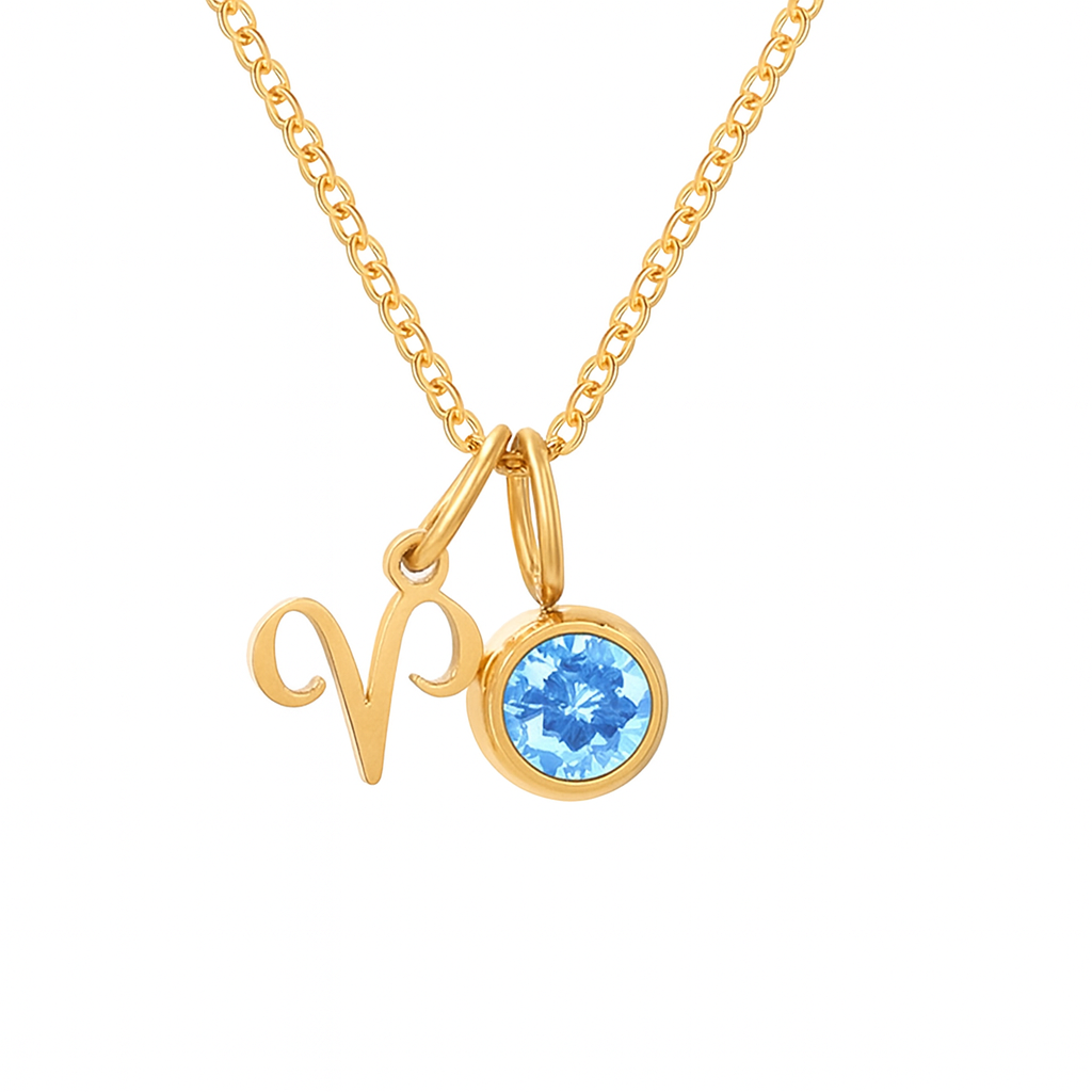 Collana Personalizzata con Zodiaco e Pietra di Nascita