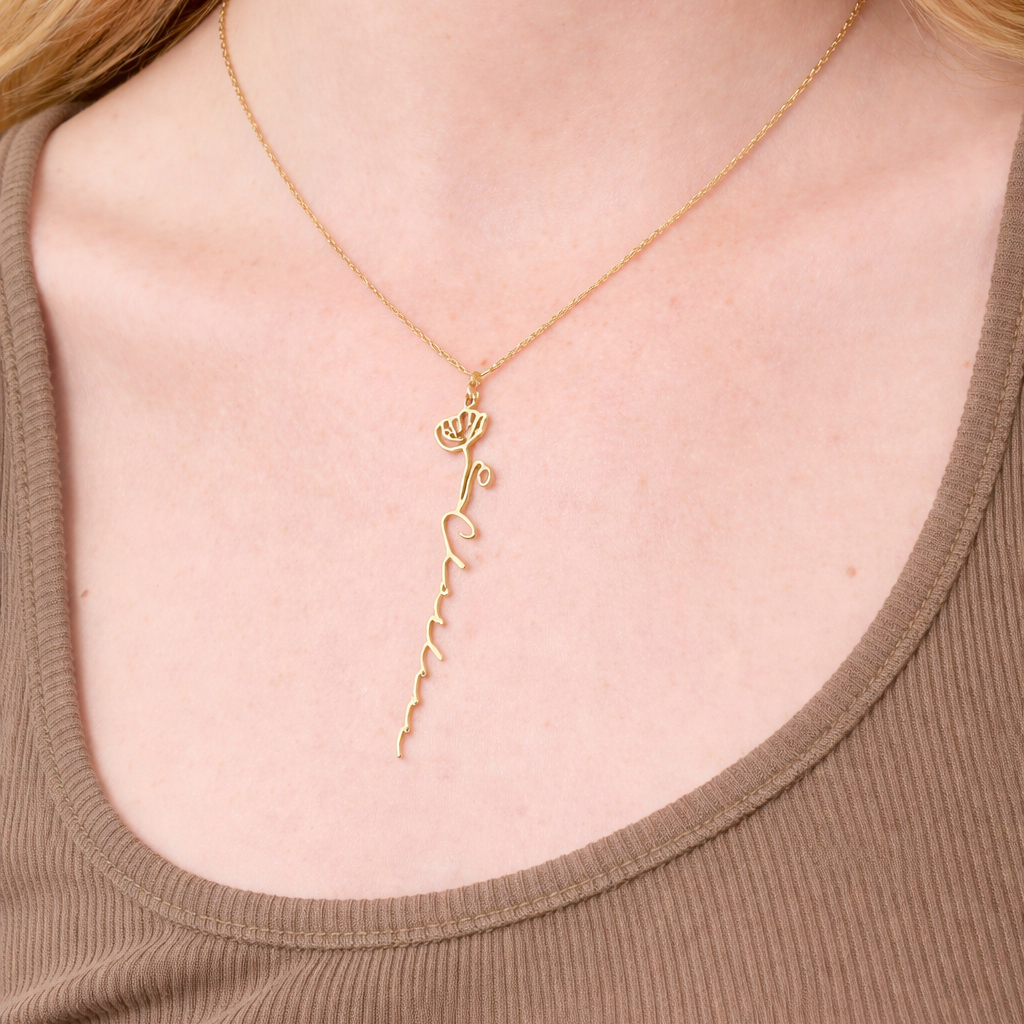 Collana Nome & Fiore di Nascita