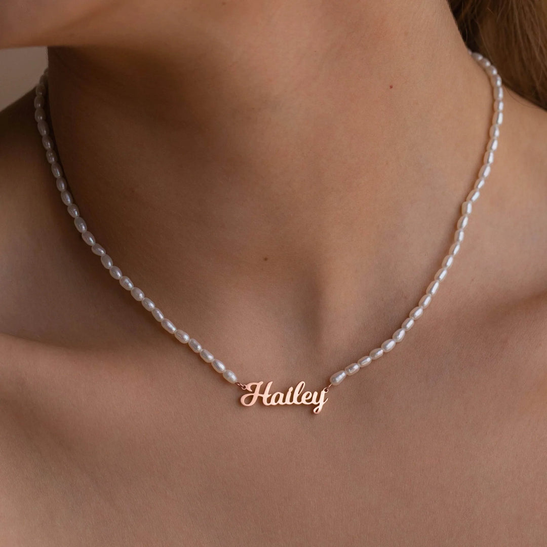 Perle - collana personalizzata con nome e perle – ALMAGIOIELLI