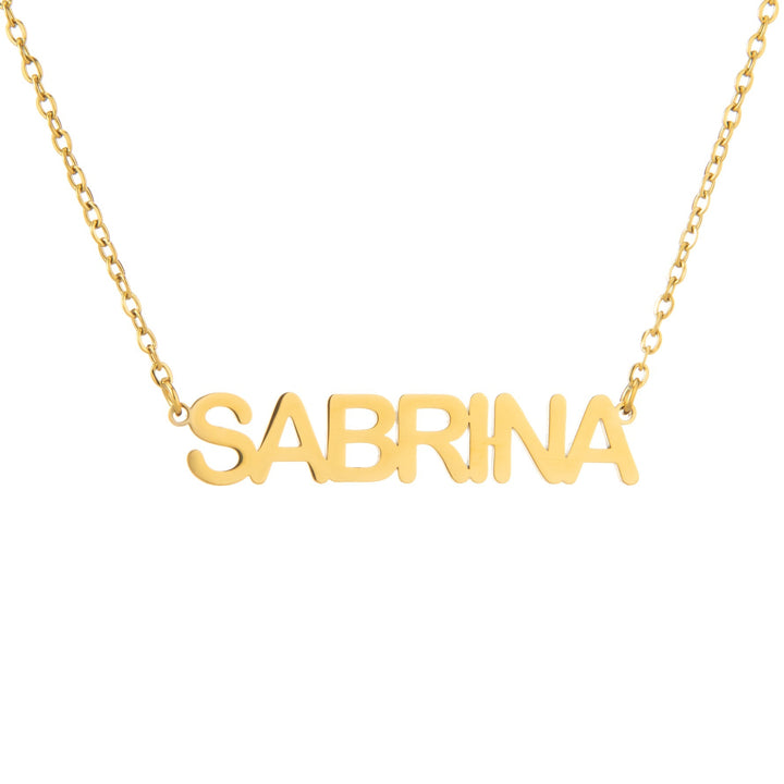 All Caps Name Necklace - ALMAGIOIELLI