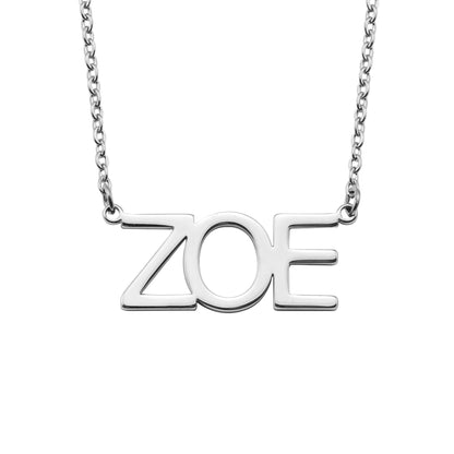 All Caps Name Necklace - ALMAGIOIELLI