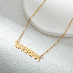 All Caps Name Necklace - ALMAGIOIELLI