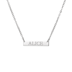 Bar Nameplate Necklace - ALMAGIOIELLI