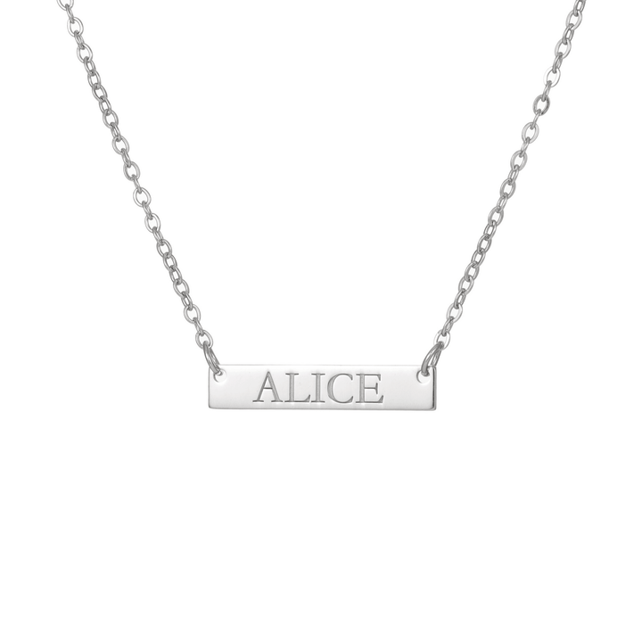 Bar Nameplate Necklace - ALMAGIOIELLI