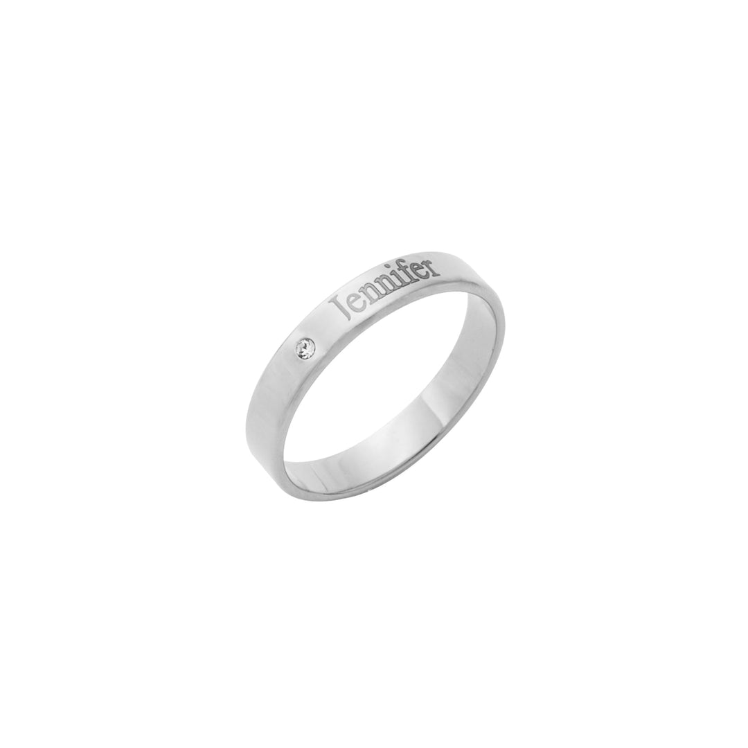 Birthstone Name Ring - ALMAGIOIELLI