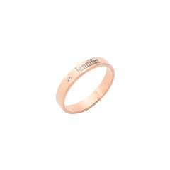 Birthstone Name Ring - ALMAGIOIELLI