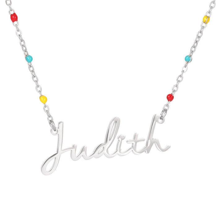 Boho Beaded Name Necklace - ALMAGIOIELLI