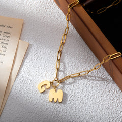 Bubble Letter Name Necklace - ALMAGIOIELLI