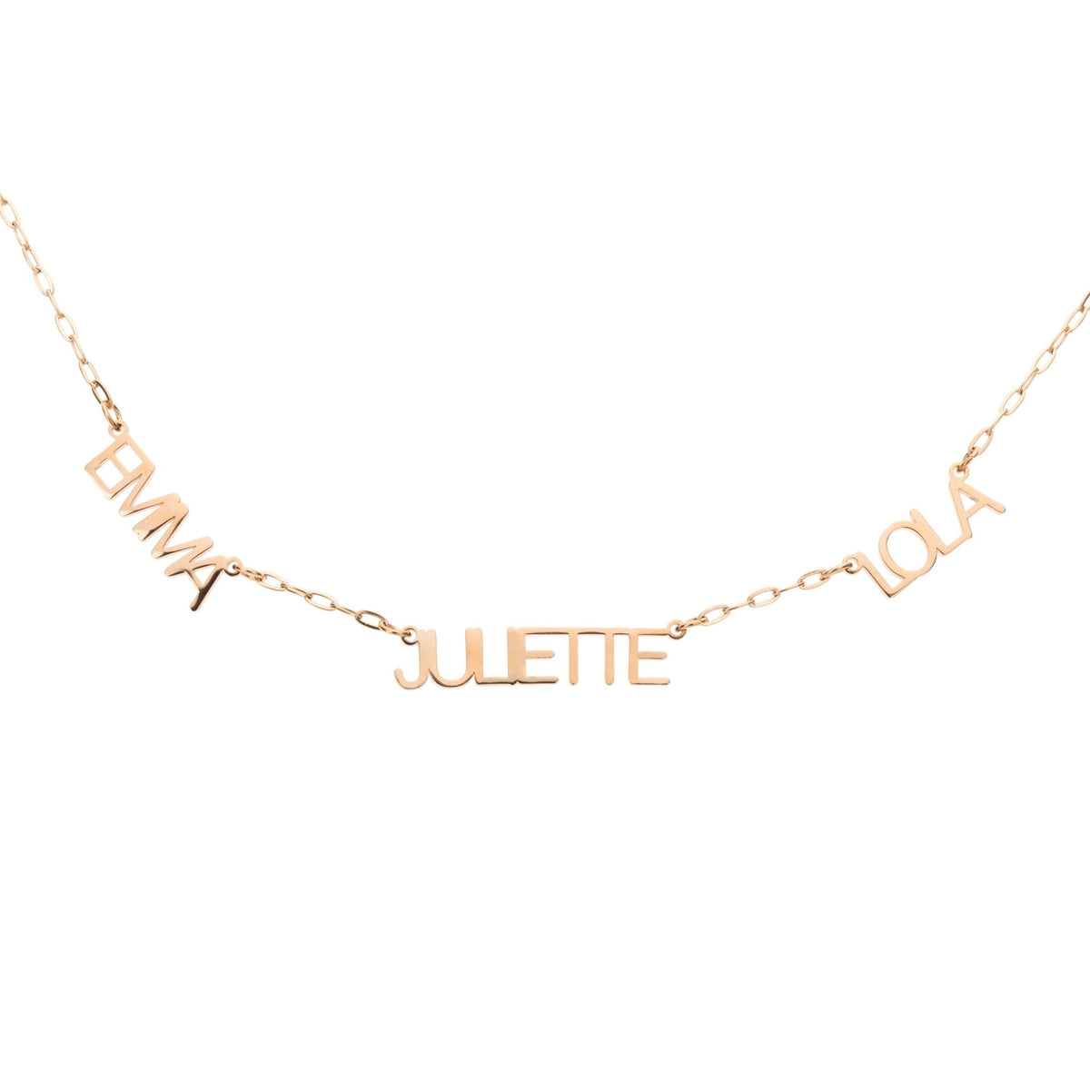 Capital Letter Multi - Name Necklace - ALMAGIOIELLI