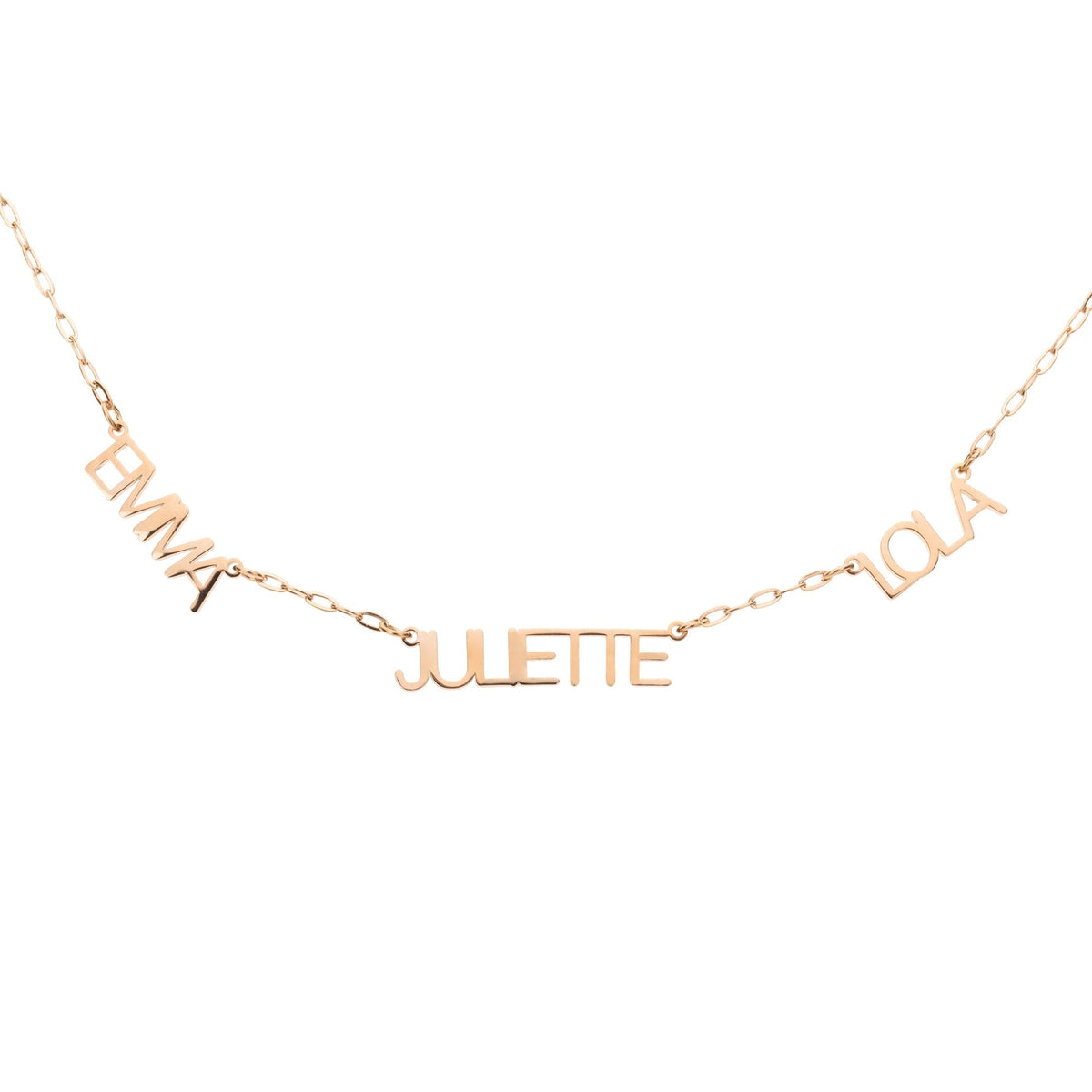 Capital Letter Multi - Name Necklace - ALMAGIOIELLI