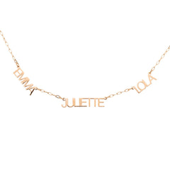 Capital Letter Multi - Name Necklace - ALMAGIOIELLI