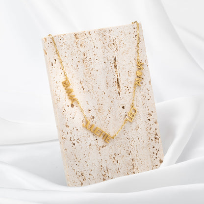 Capital Letter Multi - Name Necklace - ALMAGIOIELLI