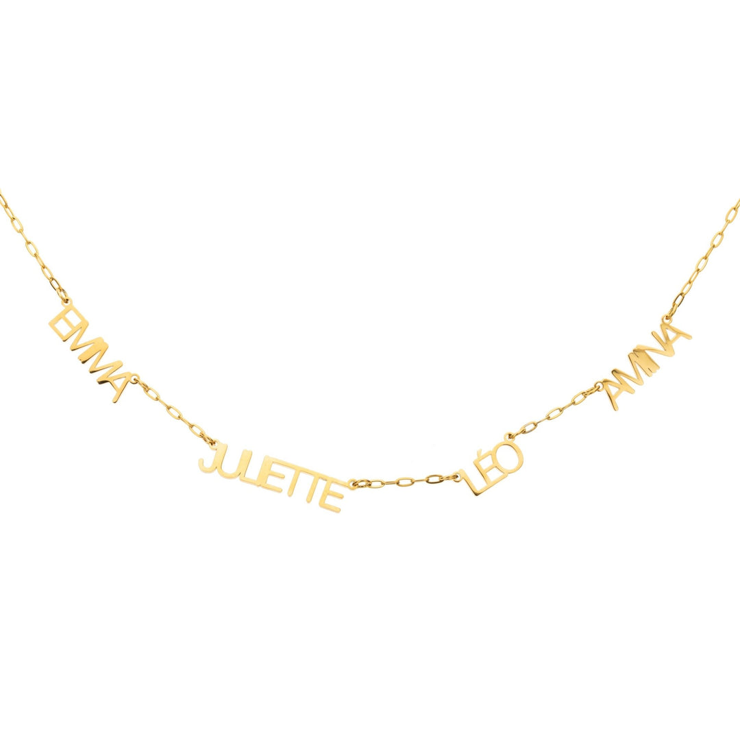 Capital Letter Multi - Name Necklace - ALMAGIOIELLI