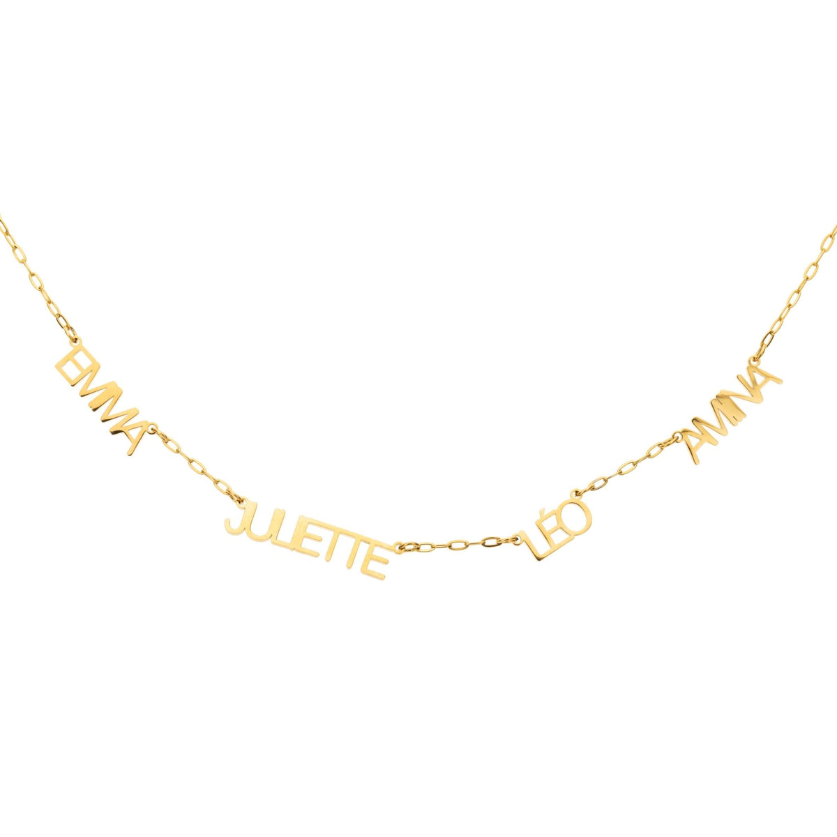 Capital Letter Multi - Name Necklace - ALMAGIOIELLI