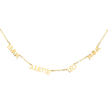 Capital Letter Multi - Name Necklace - ALMAGIOIELLI