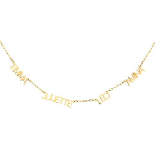 Capital Letter Multi - Name Necklace - ALMAGIOIELLI