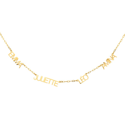 Capital Letter Multi - Name Necklace - ALMAGIOIELLI