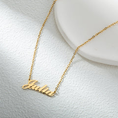 Classic Script Name Necklace - ALMAGIOIELLI