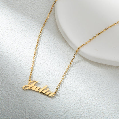 Classic Script Name Necklace - ALMAGIOIELLI