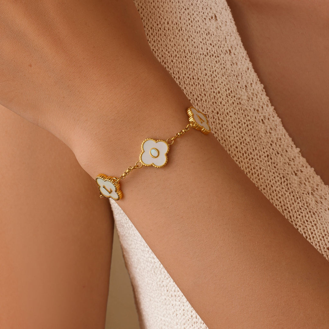 Clover Initial Bracelet - ALMAGIOIELLI