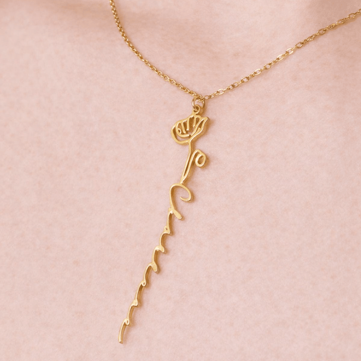 Collana Nome & Fiore di Nascita - ALMAGIOIELLI